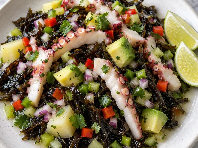 Ceviche de luche con pulpo