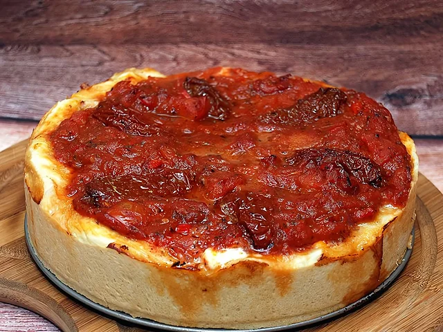 Pizza deep dish de Chicago