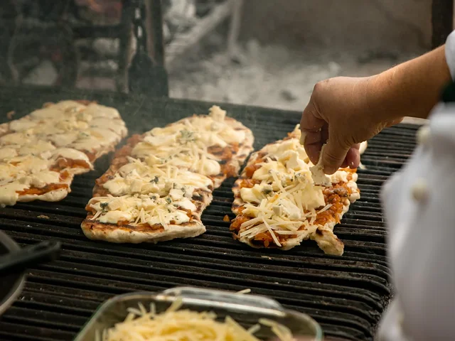 Pizza a la parrilla