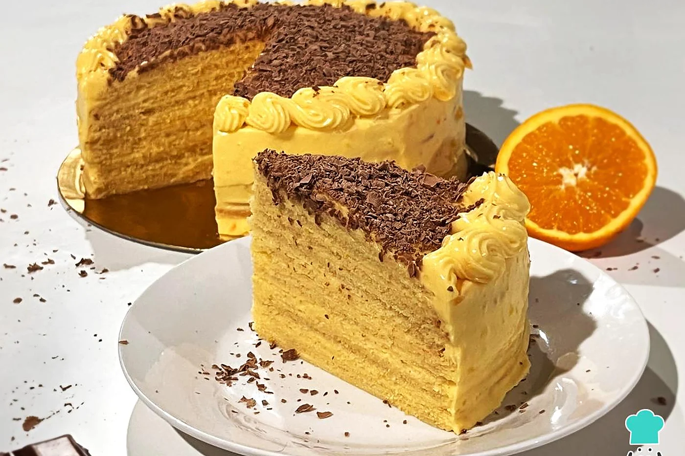 Torta de panqueques de naranja
