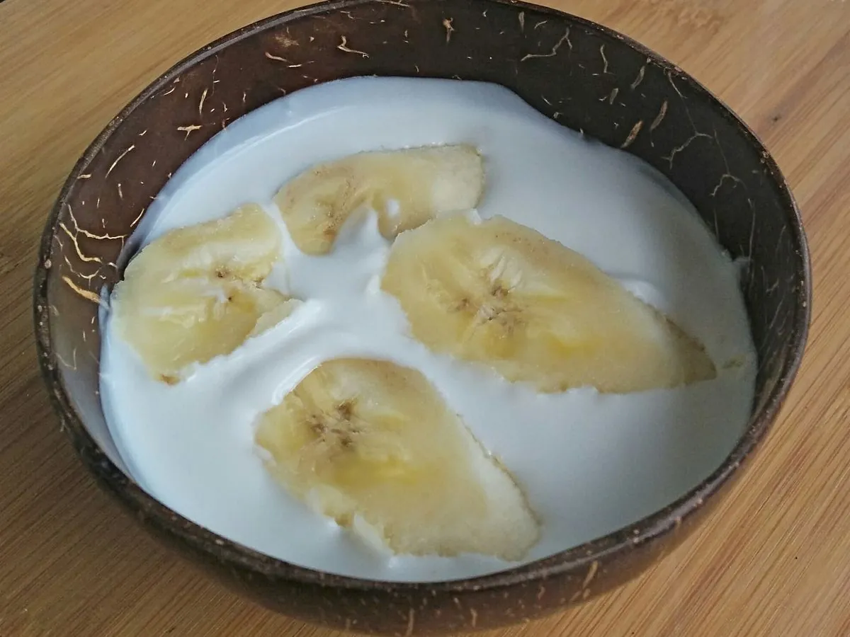 Bananas en leche de coco