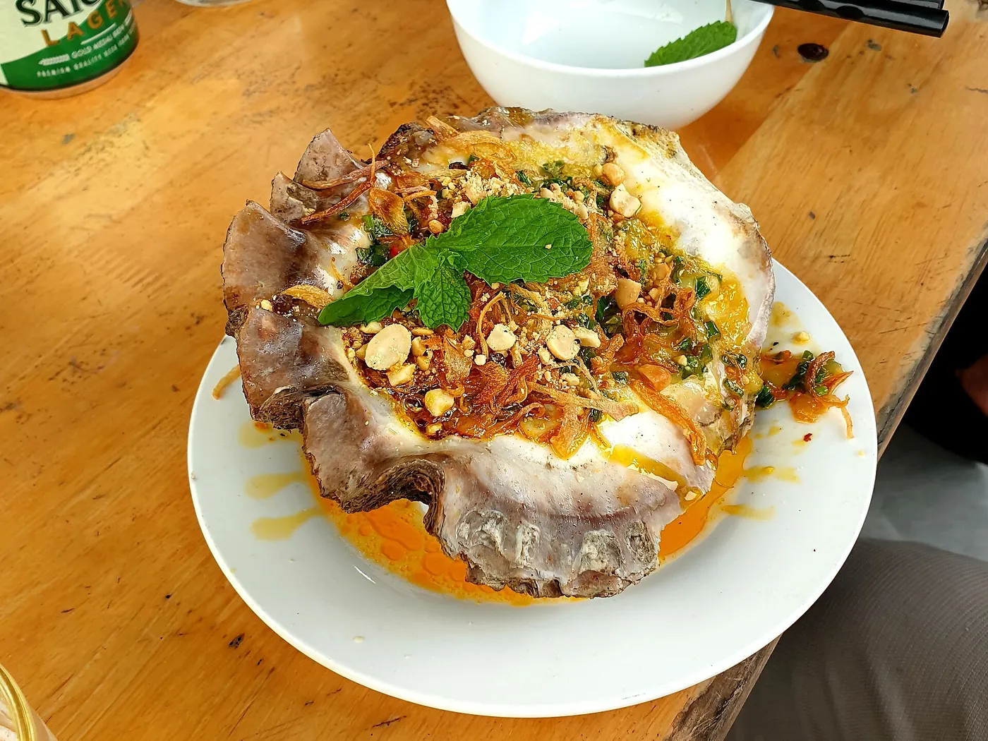 Hàu nướng mỡ hành