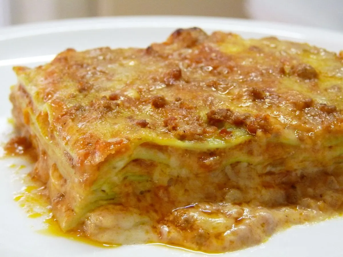 Lasaña a la boloñesa